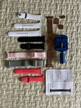 Lot of 6 watch bands for 38 mm Apple Watch